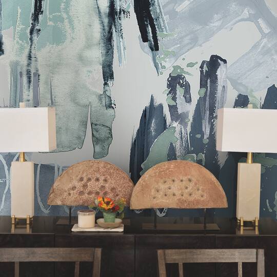 RoomMates Tamara Day Blue Abstraction Peel & Stick Wallpaper Mural